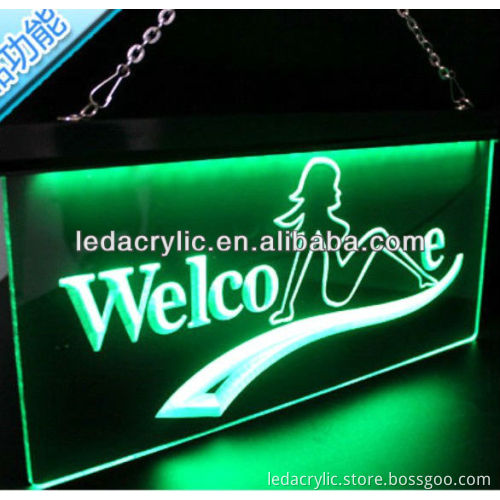"Welcome" signs Edge Lit LED Sign